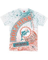 Mitchell & Ness - Tops ,Veelkleurig ,Katoen Miami Dolphins Sublimated T-Shirt - Lyst