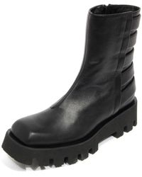 Paloma Barceló - Schwarze Leder Reißverschluss Stiefeletten - Lyst