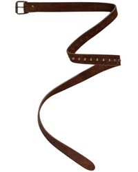 Massimo Alba - Cintura in camoscio con fibbia ovale e borchie - Lyst