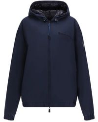 Moncler - Jassen ,Blauw ,Lichtgewicht Jas - Lyst