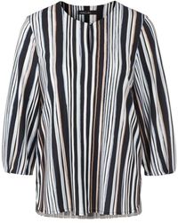 Marc Cain - SC 55.10 J16 Gestreiftes Blusenshirt aus Jersey midnight blue 395 - Lyst