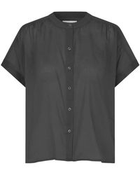 Lolly's Laundry - Overhemden ,Zwart ,Zwarte Shirt Met Korte Mouwen - Lyst
