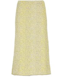 Fabiana Filippi - Falda amarilla de algodón con detalles lurex - Lyst