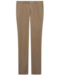 PT Torino - Broeken ,Bruin ,Katoen Katoenen Chino Broek - Lyst