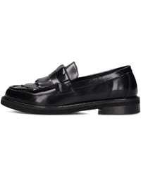 Stefano Lauran - Schoenen ,Zwart ,Wol Zwarte Leren Loafers Voor Herfst/Winter - Lyst