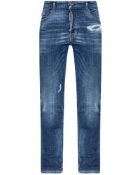 DSquared² - Jeans ,Blauw ,Distressed Slim Fit Jeans - Lyst