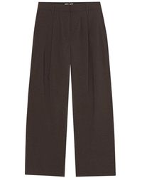 Birgitte Herskind - Broeken ,Bruin ,Leer Rupert Pants - Lyst