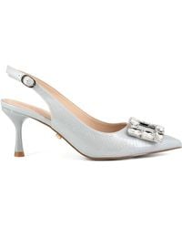 TWENTYFOUR - Schoenen ,Grijs ,Zilveren Juweel Slingback Hakken - Lyst