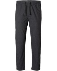 SELECTED - Pantaloni con coulisse in sky captain houndstooth - Lyst