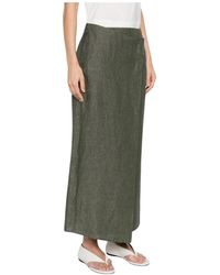 Herno - Rokken ,Grijs ,Katoen Flax Linnen Katoenen Rok - Lyst