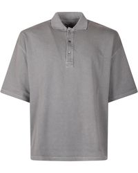 Barena - Tops ,Grijs ,Katoen Polo Shirt Met Knopen - Lyst