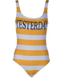 Alberta Ferretti - Badmode ,Geel ,Polyester Stijlvolle Zwemkleding Collectie - Lyst