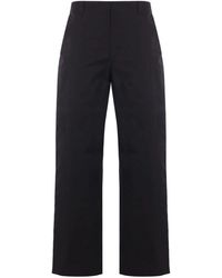 Gucci - Broeken ,Zwart ,Katoen Zwarte Katoenen Twill Broek Webdetail - Lyst