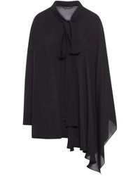 Balenciaga - Overhemden ,Zwart ,Nylon Zwart Zijde & Nylon Shirt - Lyst