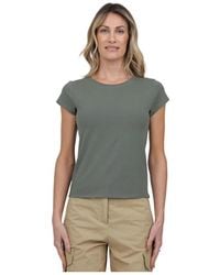 Alpha Studio - Tops ,Groen ,Jersey Ronde Hals T-Shirt - Lyst