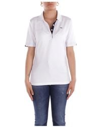Lacoste - Weiße T-Shirts Und Polos Mit Vorderen Knöpfen - Lyst