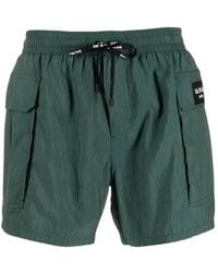 Balmain - Bañador Con Parche Del Logo Y Cordones - Lyst