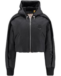 Moncler - Zwarte Jassen Met Afneembare Capuchon - Lyst