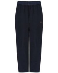 Moncler - Broeken ,Blauw ,Katoen Trainingsbroeken With Logo - Lyst