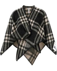 Burberry - Jassen ,Zwart ,Wol Checked Wool Scarf - Lyst