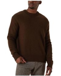 SELECTED - Slharne Ls Knit Relaxed Wool Crew Neck - Lyst