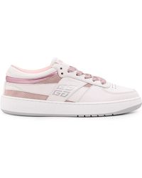 Givenchy - Schoenen ,Wit ,Suède Leren En Suède Low-Top Sneakers - Lyst