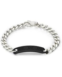 Gucci - Accessoires ,Grijs ,Tag Armband - Lyst