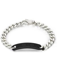 Gucci - Accessoires ,Grijs ,Tag Armband - Lyst