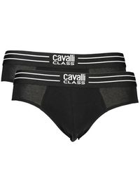 Roberto Cavalli - Schwarze baumwollunterwäsche mit elastischem bund - Lyst