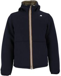 K-Way - Jassen ,Blauw ,Nylon Jack Spacer Nylon Double Jacket - Lyst