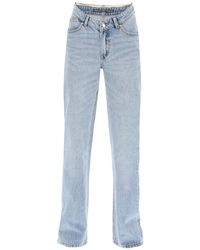 Alexander Wang - Jeans con vita asimmetrica e dettaglio a catena - Lyst