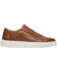 ESTRO - Herren Braune Low-Top-Sneaker Aus Echtem Italienischem Leder - Lyst