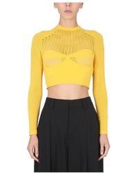 Ambush - Truien & Vesten ,Geel ,Crochet Hearts Knit Crew Neck - Lyst