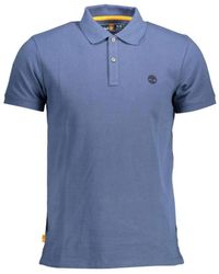 Timberland - Tops ,Blauw ,Katoen Klassiek Passend Poloshirt Met Korte Mouwen - Lyst