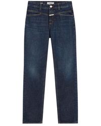 Closed - Jeans ,Blauw ,Katoen Straight Jeans - Lyst