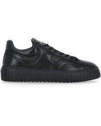 Hogan - Zwarte Leren Sneakers Met Veters - Lyst