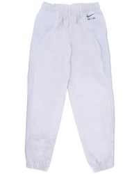 Nike - Fitness ,Grijs ,Katoen High-Waisted Corduroy Fleece Pants - Lyst