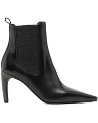 Brunello Cucinelli - Zwarte Platte Schoenen Elegante Stijl - Lyst