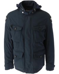 Blauer - Jassen ,Blauw ,Katoen Blauwe Hoodie Jas Herfst/Winter - Lyst