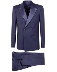 Tagliatore - Kostuums ,Blauw ,Wol Sfbr 10A01 Double-Breasted Suit - Lyst