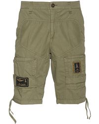 211BE109F419 Bermudes vert Short Aeronautica Militare pour homme en coloris Gris Homme Vêtements Shorts Bermudas 