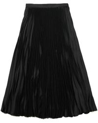Jil Sander - Rokken ,Zwart ,Nylon Midi Rok - Lyst