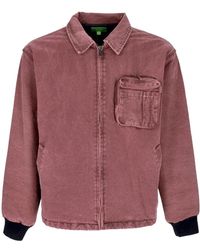 Huf - Jassen ,Rood ,Katoen Canvas Werkjas Wijn - Lyst
