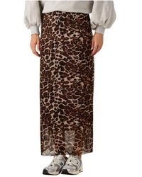 Ydence - Rokken ,Bruin ,Polyester Bruine Maxi Rok Safia - Lyst