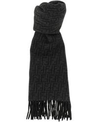 Fendi - Accessoires ,Zwart ,Wol Ff Sjaal - Lyst