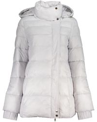 Patrizia Pepe - Weiße Steppjacke Mit Abnehmbarer Kapuze - Lyst