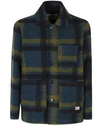 Roy Rogers - Jassen ,Blauw ,Wol Giacca Work Lana Check - Lyst