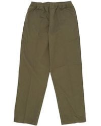 Obey - Broeken ,Groen ,Katoen Groene Twill Lange Broek Elastische Trekkoord - Lyst