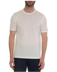 Kiton - Tops ,Wit ,Katoen Katoenen Logo T-Shirt, Regular Fit - Lyst