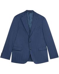 Brooks Brothers - Jassen ,Blauw ,Linnen Marineblauwe Blazer Van Virgin Wool En Linnen - Lyst